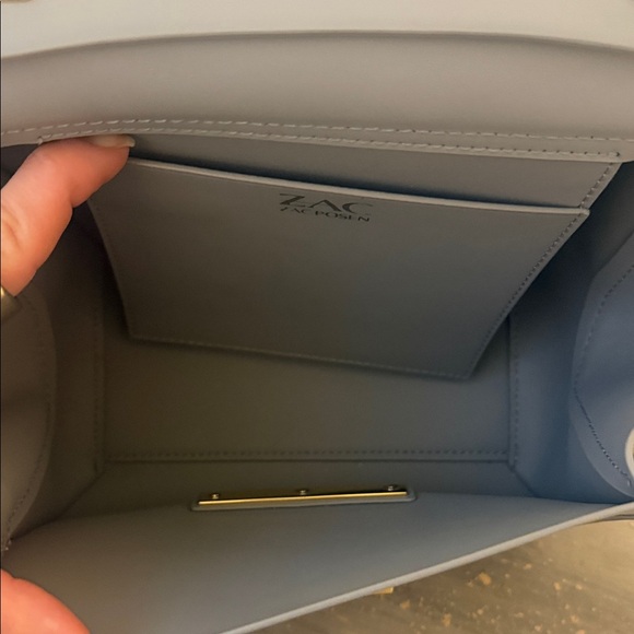 Zac Posen Gray Crossbody Bag with Gold Hardware - Picture 3 of 9